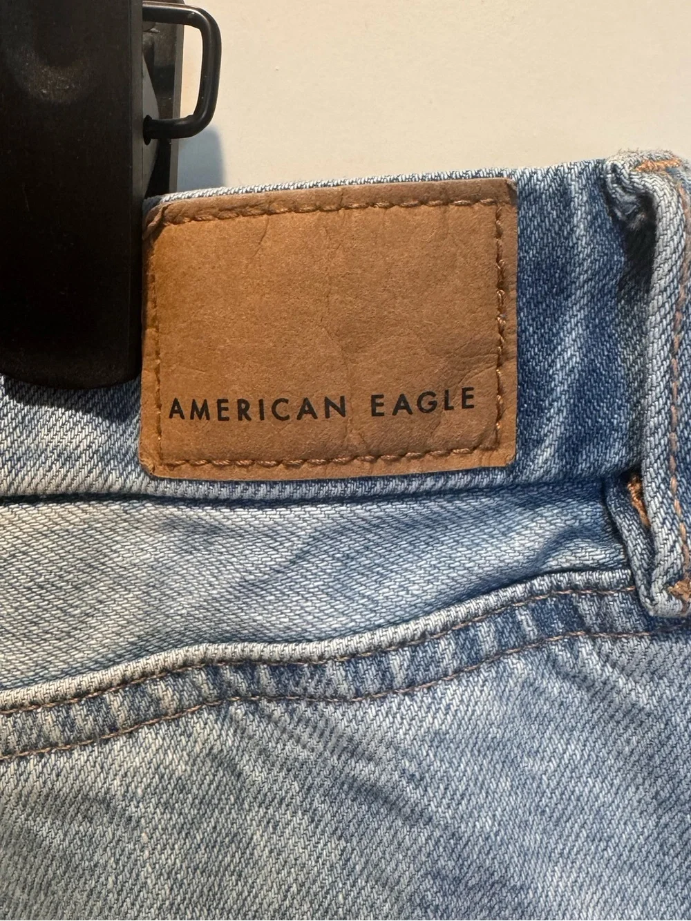 American Eagle Outfitters Light Blue Distressed Denim Shorts